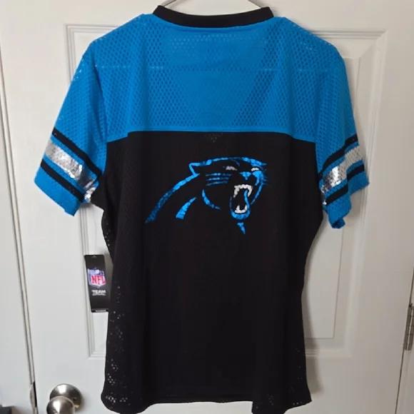 NFL Carolina Panthers Women's Jersey - Blue and Black - Picture 5 of 6